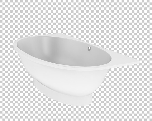 Bathtub isolated on transparent background 3d rendering illustration