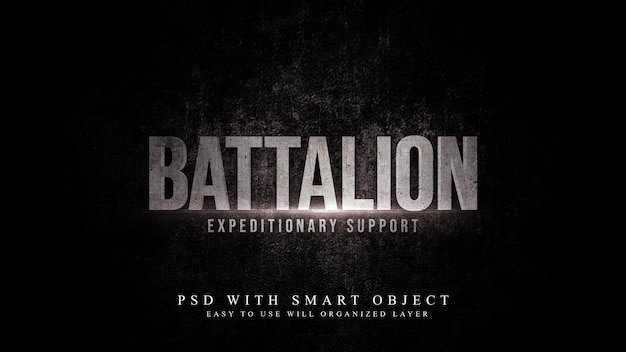 battalion title text effect