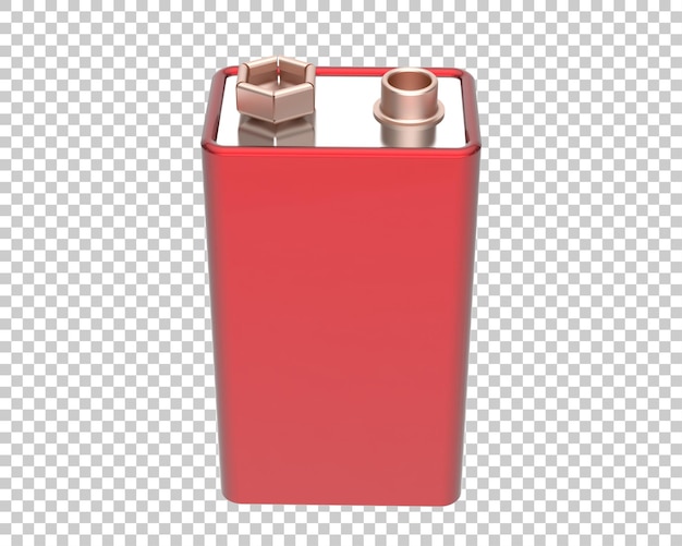 Battery isolated on transparent background 3d rendering illustration