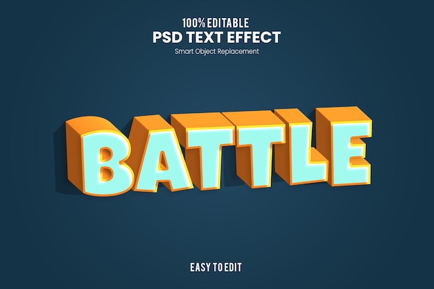 Battle  Fun Cute and Bold 3D Text Effect