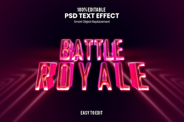 Battle Royale Modern Futuristic Red Esport Text Effect