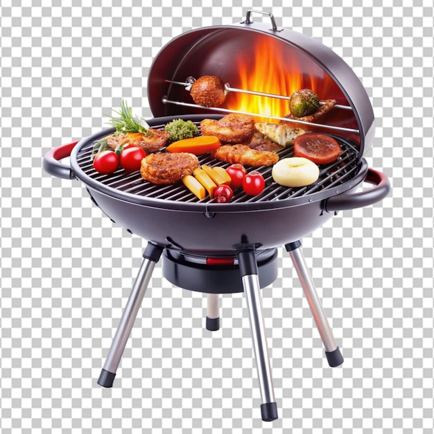 bbq on grill stove on transparent background