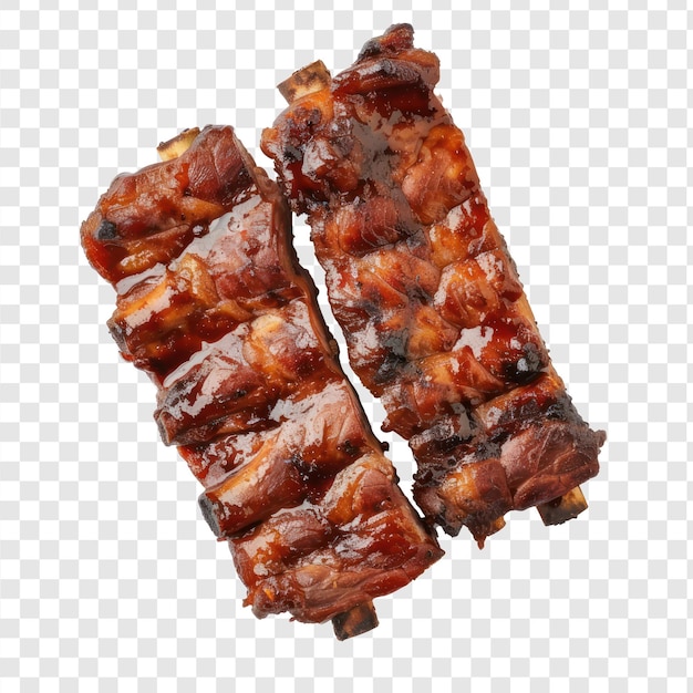 bbq pork front view full length on transparency background PSD