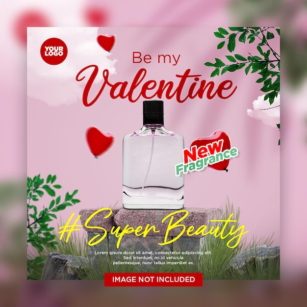 Be my Valentine Parfume Social Media Banner