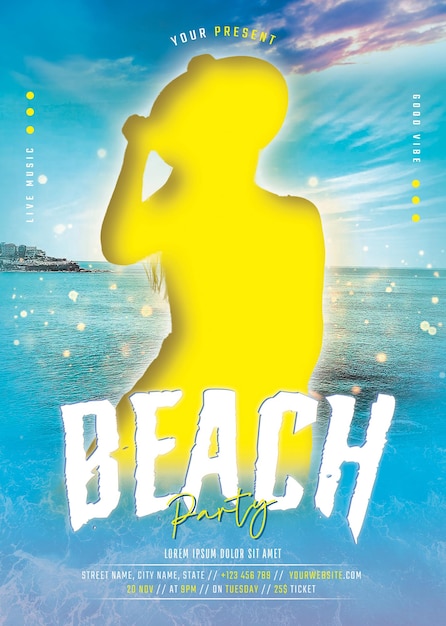 beach party flyer