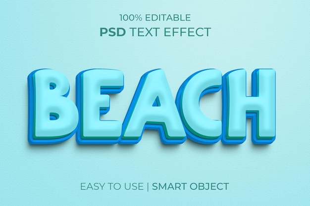 Beach text effect style