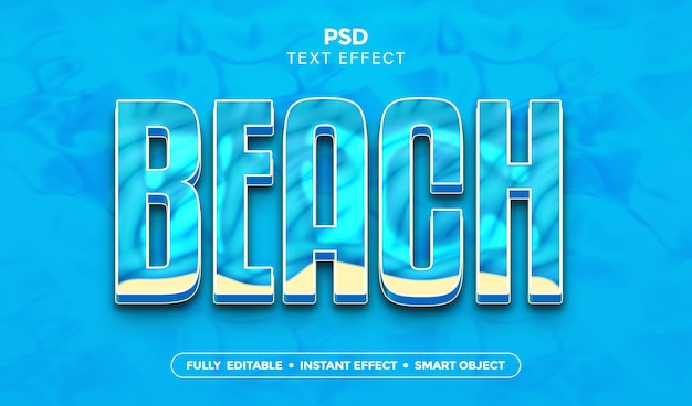 beach text effect