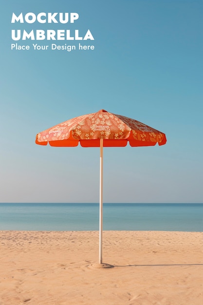 Beach umbrella mockup