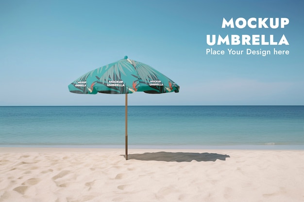 Beach umbrella mockup