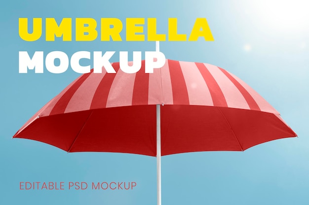 Beach umbrella mockup