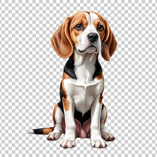 PSD a beagle dog is standing on a transparent background