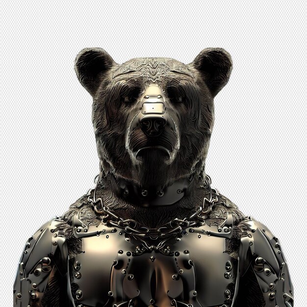 Bear made of metal