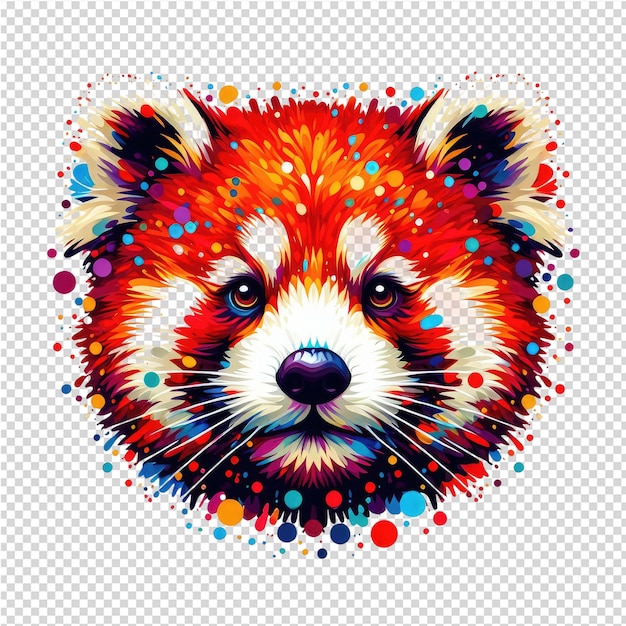 a bear with a colorful face and the words fox on it