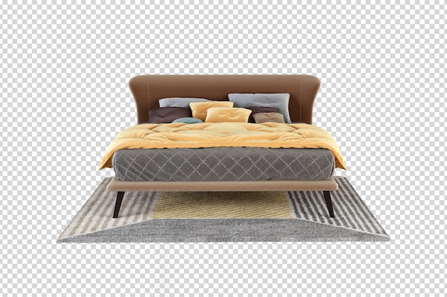 Beaty bed mockup 3d rendering