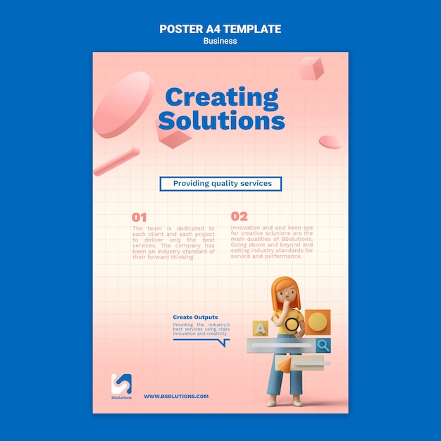 Beautiful 3d characters template