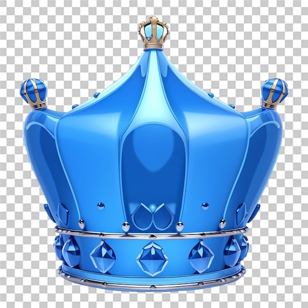 Beautiful 3d crown icon isolated on transparent background