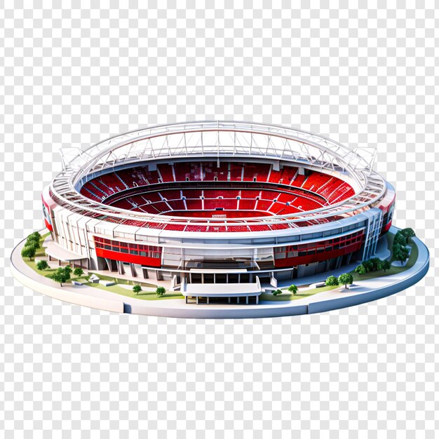 PSD beautiful 3d isometric cricket stadium isolated on transparent background