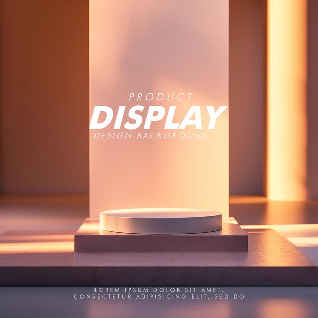 Beautiful Of 3d Realistic Of Empty podium mockup stage realistic for Product Showcase