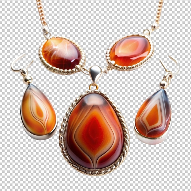 PSD beautiful agate jewelry isolated