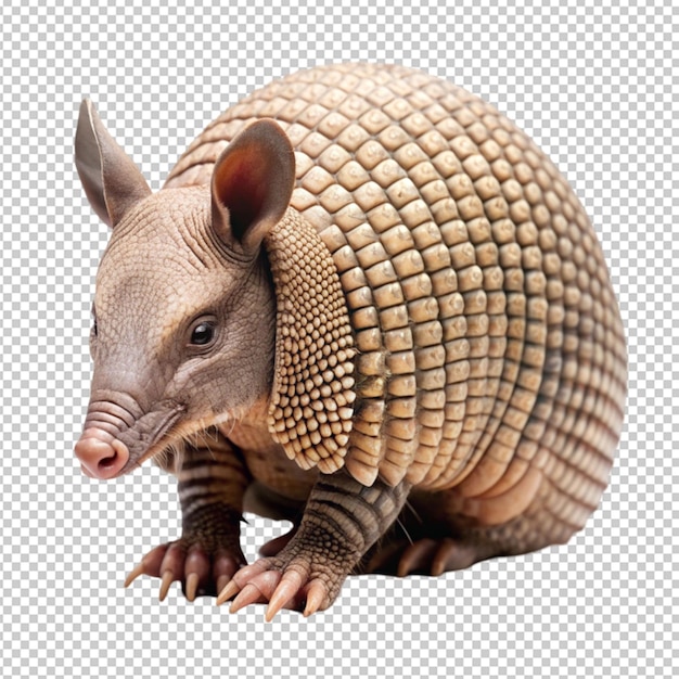 PSD beautiful armadillo isolated on transparent background