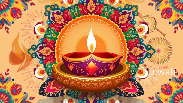 Beautiful banner of diwali festival