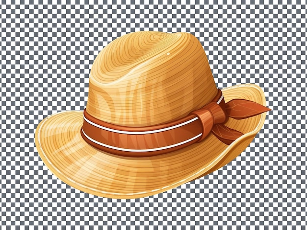 Beautiful beach hat isolated on transparent background