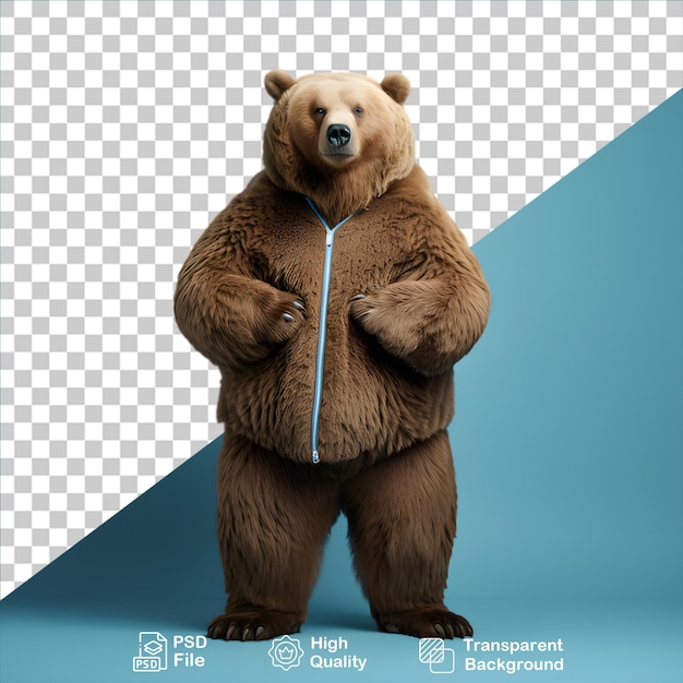 beautiful bear isolated on transparent background include png file