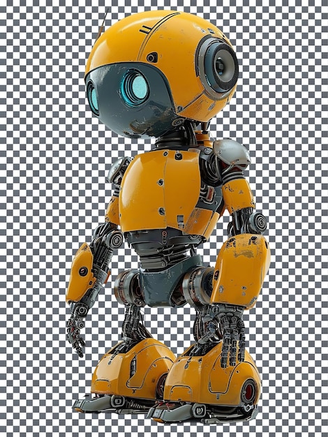 Beautiful Biomechanical Robot isolated on transparent background