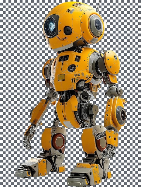 Beautiful Biomechanical Robot isolated on transparent background