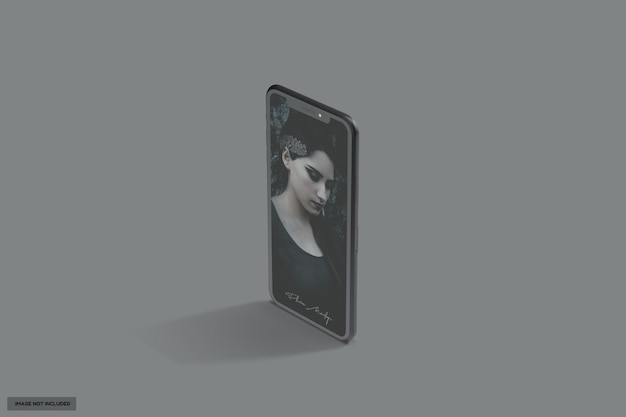 beautiful black glossy phone mockup