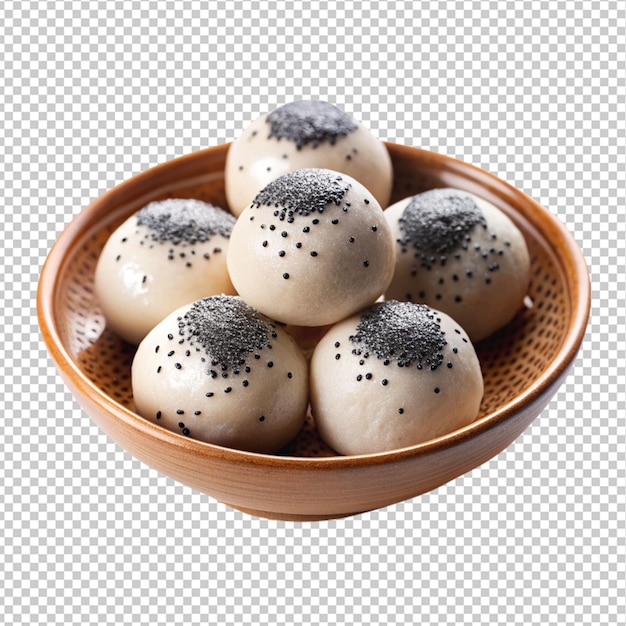 PSD beautiful black sesame tang yuan isolated