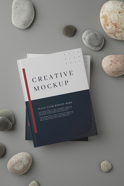 PSD beautiful book cover mockup