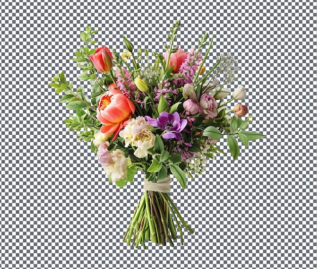 PSD beautiful bouquet isolated on transparent background