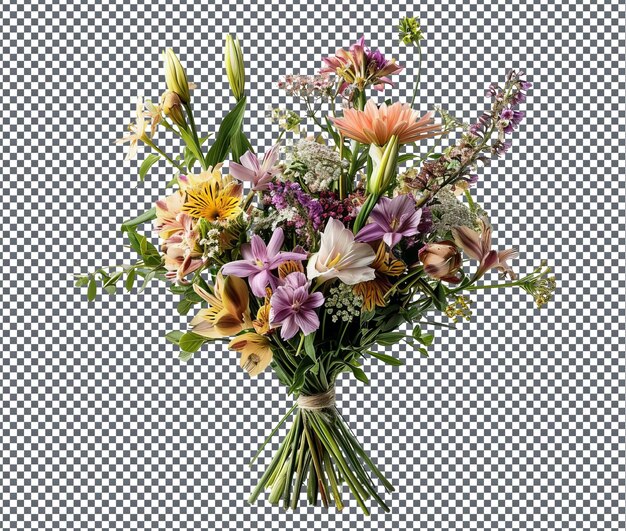 PSD beautiful bouquet isolated on transparent background