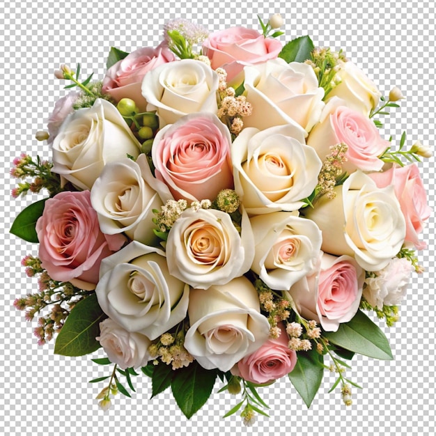 Beautiful bouquet isolated on transparent background