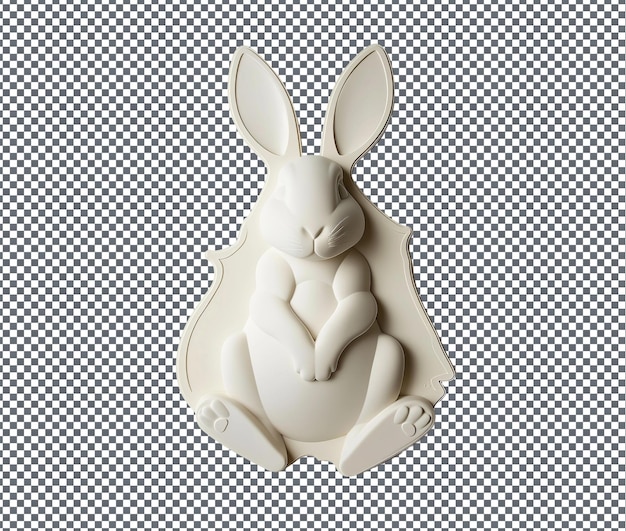 Beautiful Bunny shaped Placemat isolated on transparent background