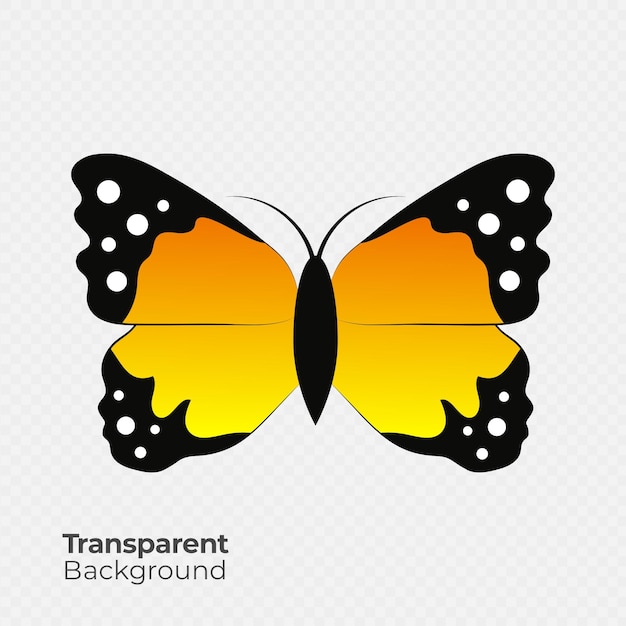 PSD beautiful butterfly on transparent background