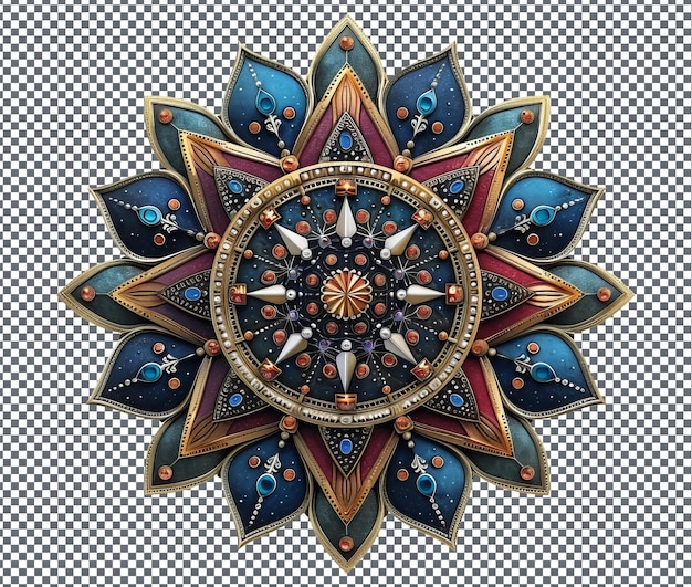 PSD beautiful celestial kaleidoscope isolated on transparent background