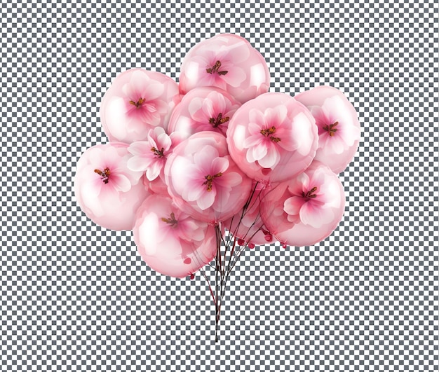 Beautiful Cherry Blossom Balloon Holder isolated on transparent background