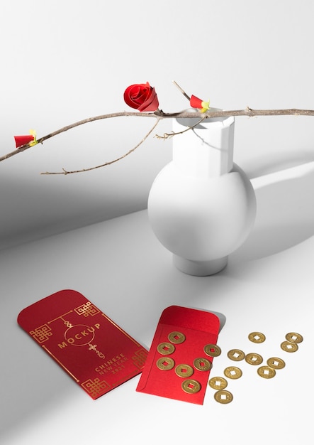 Beautiful chinese new year concept mock-up