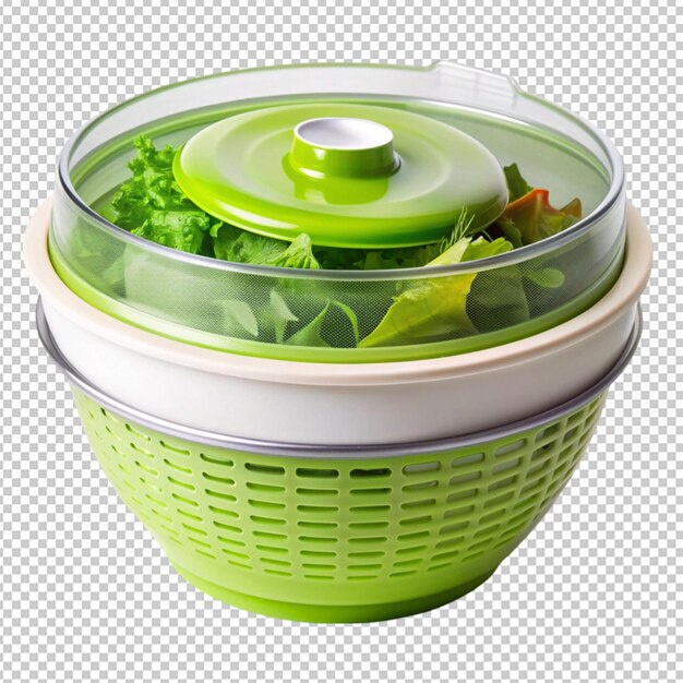 PSD beautiful collapsible salad spinner isolated on transparent background