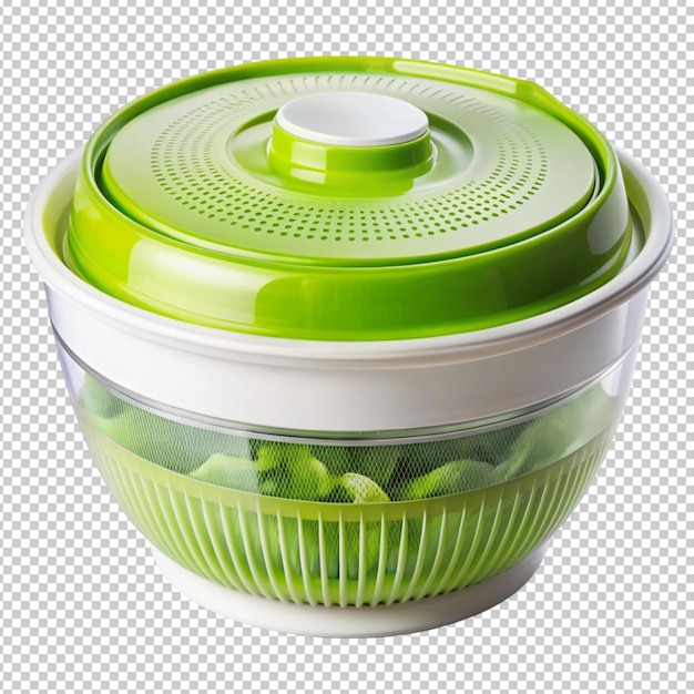 Beautiful collapsible salad spinner isolated on transparent background