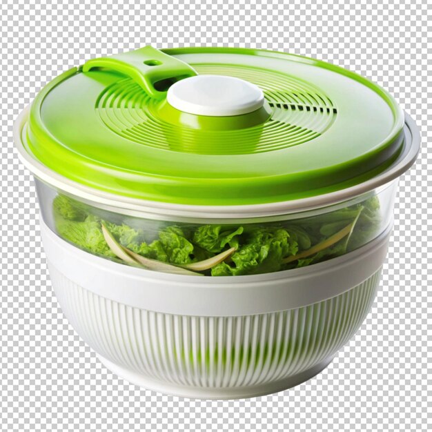 PSD beautiful collapsible salad spinner isolated on transparent background