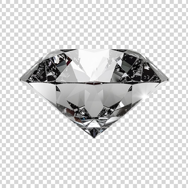 PSD beautiful crystal diamond isolated on transparent background