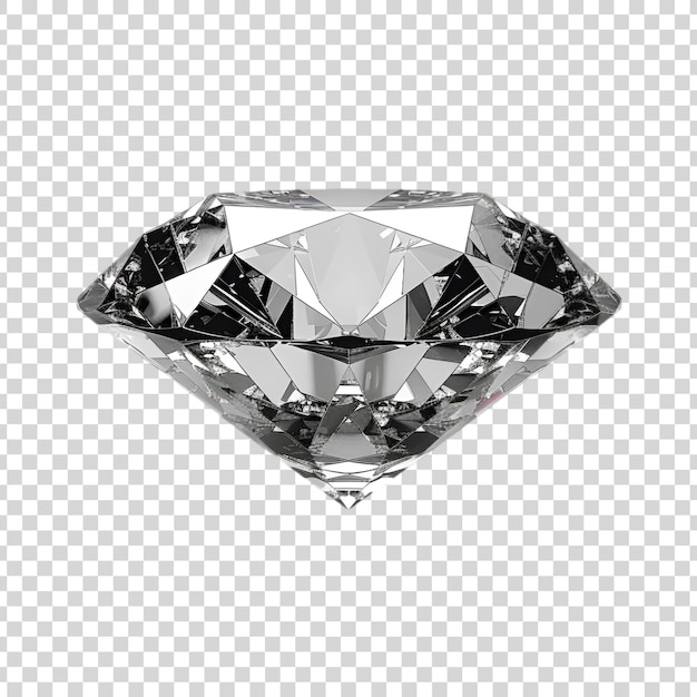 Beautiful crystal diamond isolated on transparent background