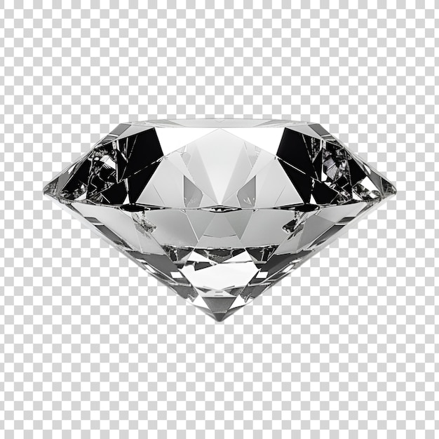 Beautiful crystal diamond isolated on transparent background