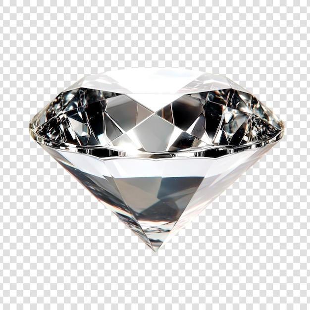 PSD beautiful crystal diamond isolated on transparent background