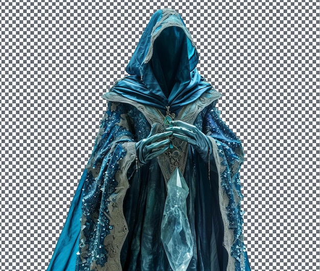 PSD beautiful crystalline chrono cloak isolated on transparent background