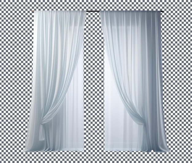 Beautiful curtains isolated on a transparent background