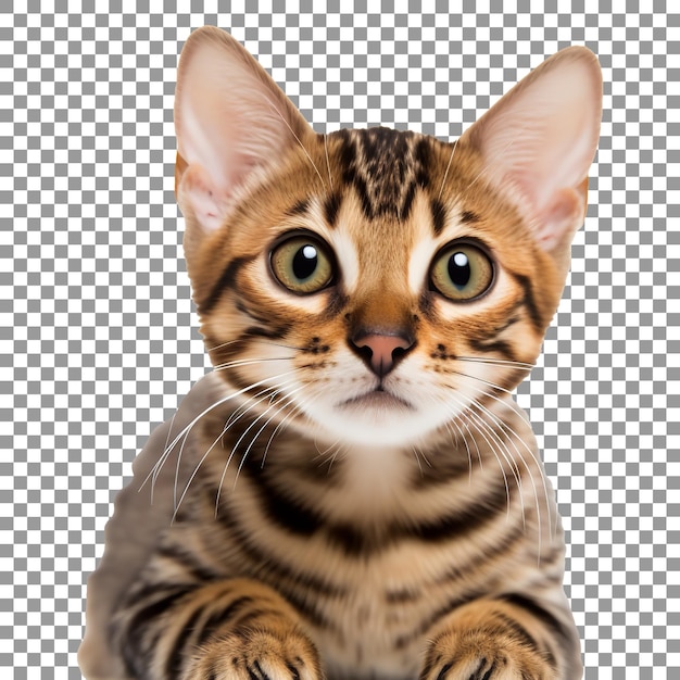 Beautiful cute pixiebob cat isolated on transparent background